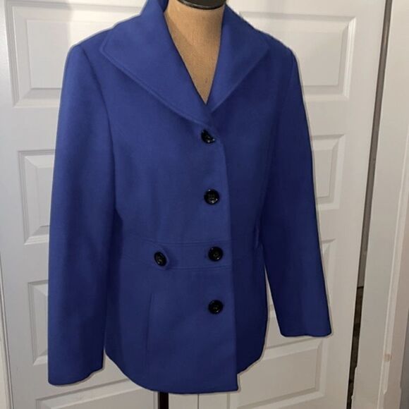 JM Collection royal blue coat size medium - Picture 1 of 6